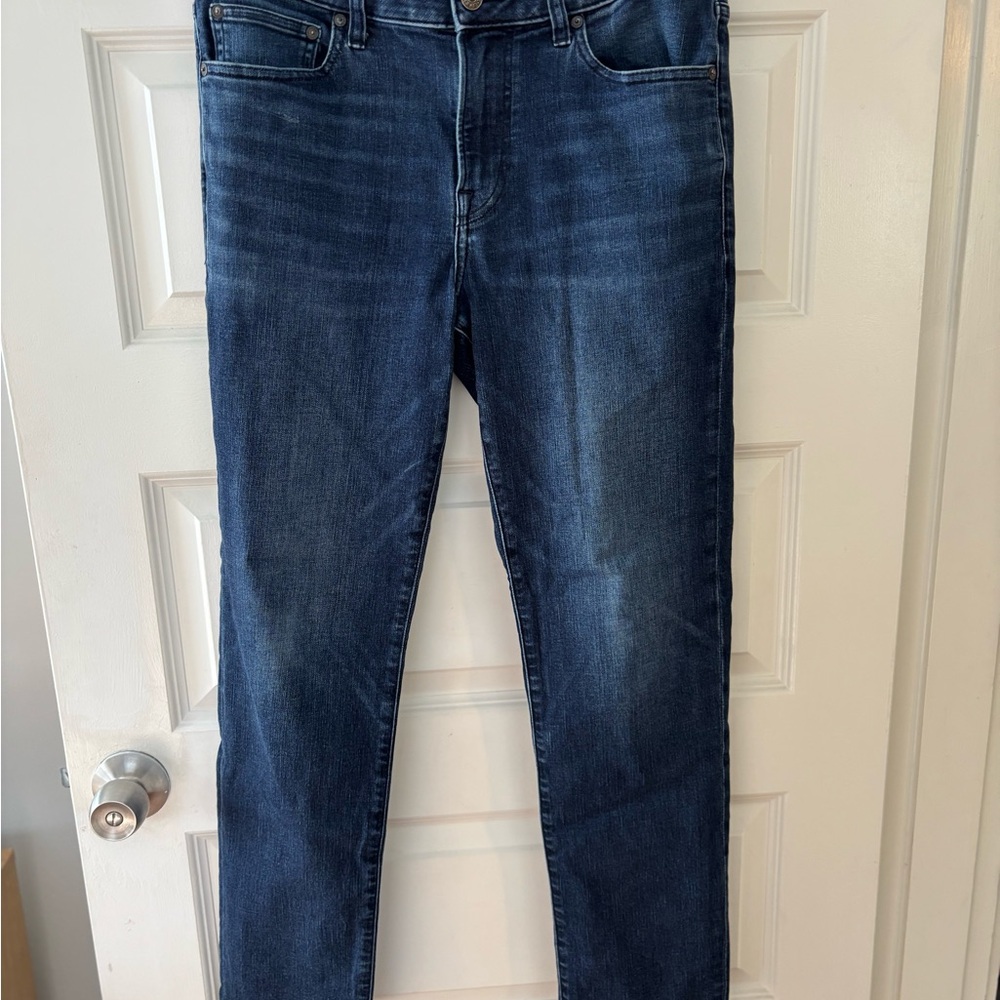 Express Dark Blue Slim Straight Jeans